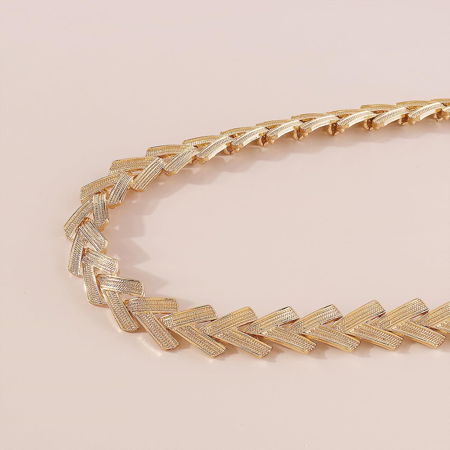 Vintage Statement Geomteric Necklace for Women,14K Gold Plated Chic Metal Adjustable Choker Necklace, Trendy Birthday Anniversary Jewelry Gifts - Image 4