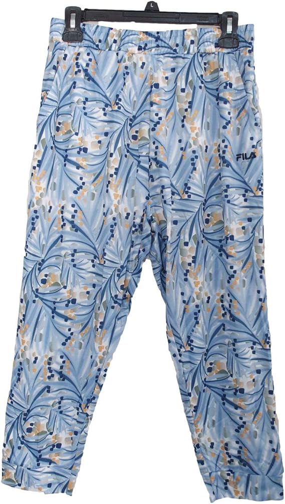 Amazon フィラ Fila カプリパンツ レディース フィットネスウェア スポーツウェア 総柄 7分丈パンツ 吸汗 速乾 Fl5486 アクティブロングパンツ 通販