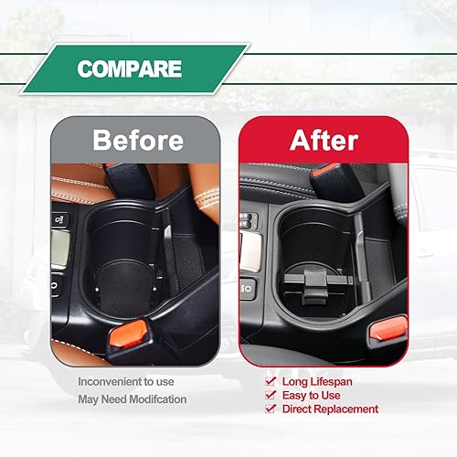 Miniatura 4 de Divisor de portavasos de consola central para Subaru Outback 2010 2011 2012 2013 2014 Año y Forester 2014 2015 2016 2017 2018 2019 Año, reemplaza