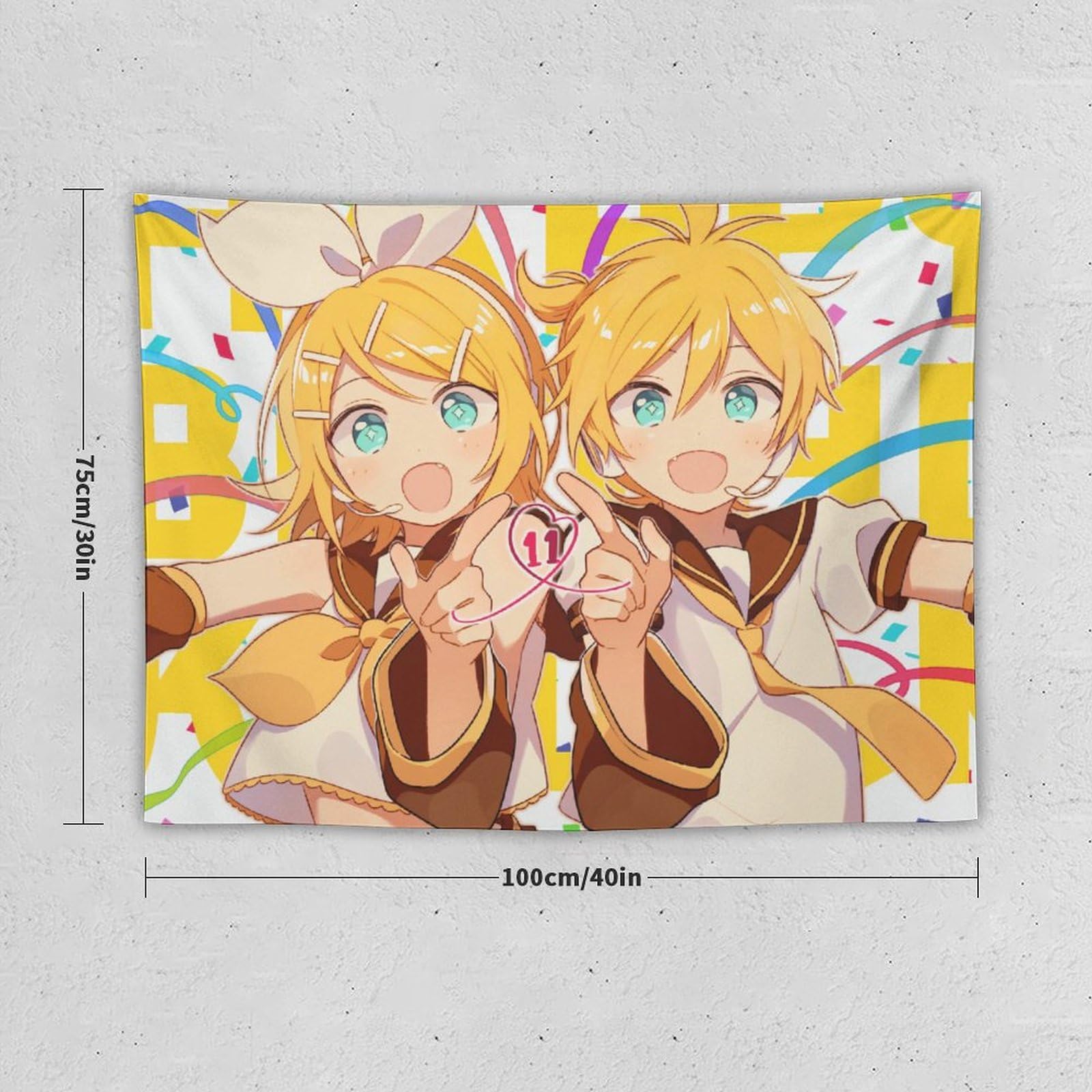 Amazon.co.jp: 壁タペストリー おしゃれアニメ柄 鏡音リン 鏡音レン