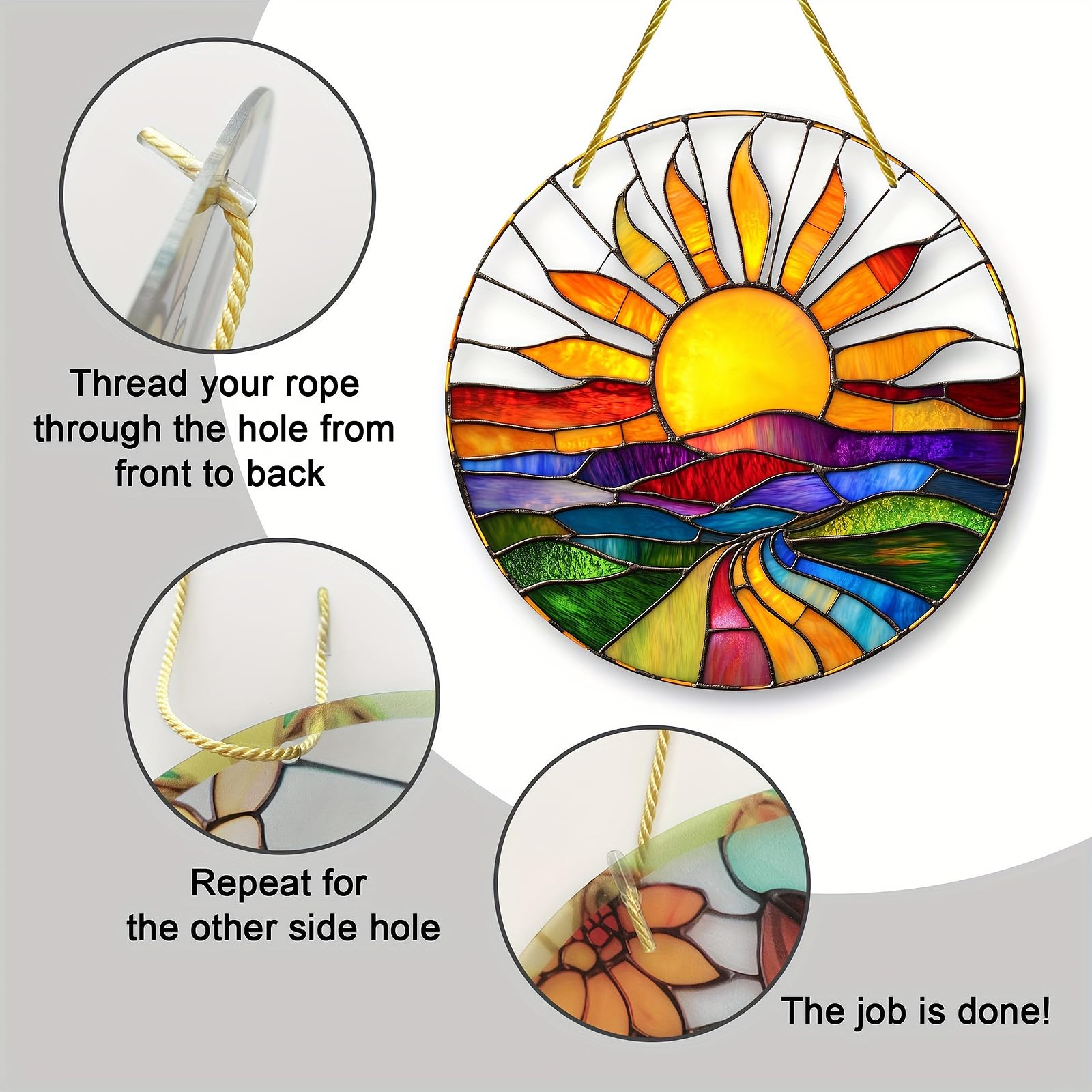 Acchiappasole Cristallo, Appeso Arcobaleno Prisma Finestra, Acchiappa Sole Acrilico, 20x20cm Acchiappa Forma Girasole, Pendenti Prismi Cristallo, Acchiappasole Arcobaleno per Casa Giardino