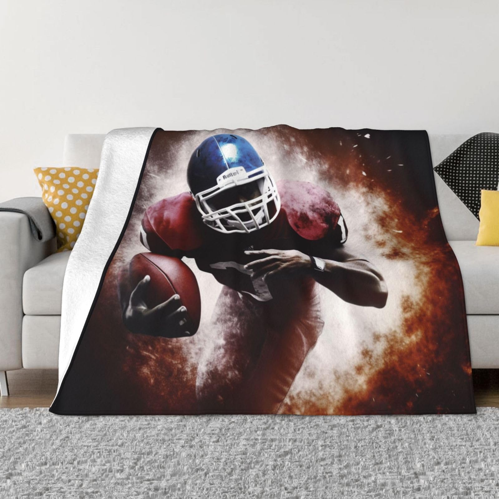 Plaid canapé chaud pour l'hiver couverture douce football
