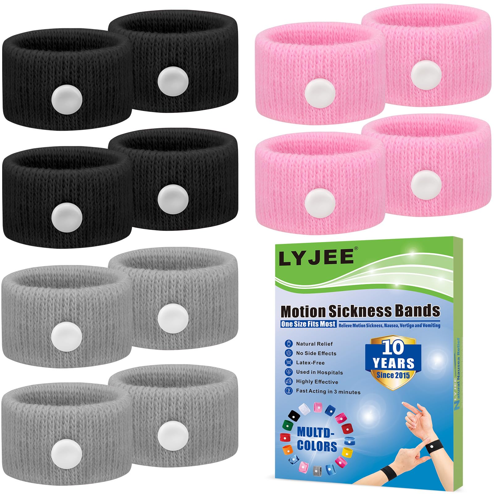 Motion Sickness Bracelets Anti Nausea Wristbands for Adult and Kids