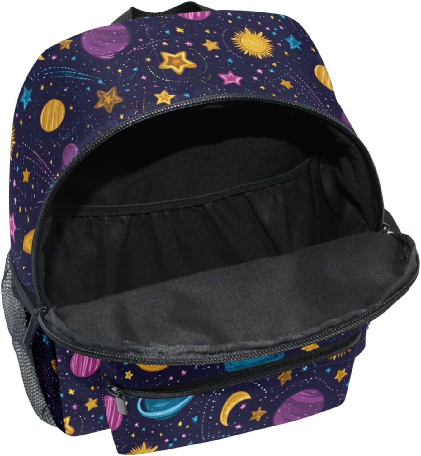 Pfrewn Space Planets Toddler Backpacks for Kids Preschool Schoolbag Backpack for Boys Galaxy Stars Mini Kindergarten Nursery Bag with Chest Strap