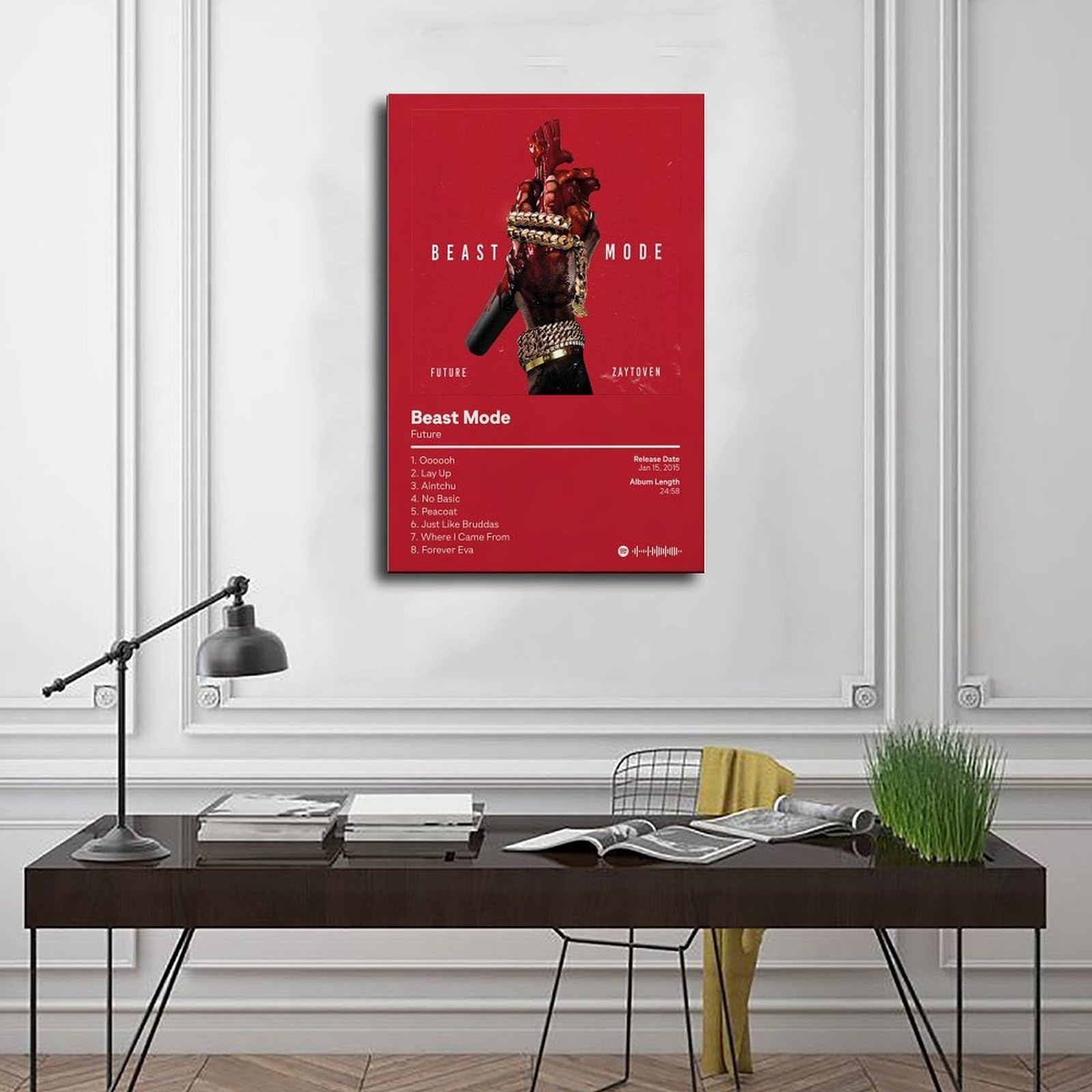 PUOGRD Future - Beast Mode - Poster dell'album Hip Hop - Poster personalizzato su tela per la decorazione della casa regalo