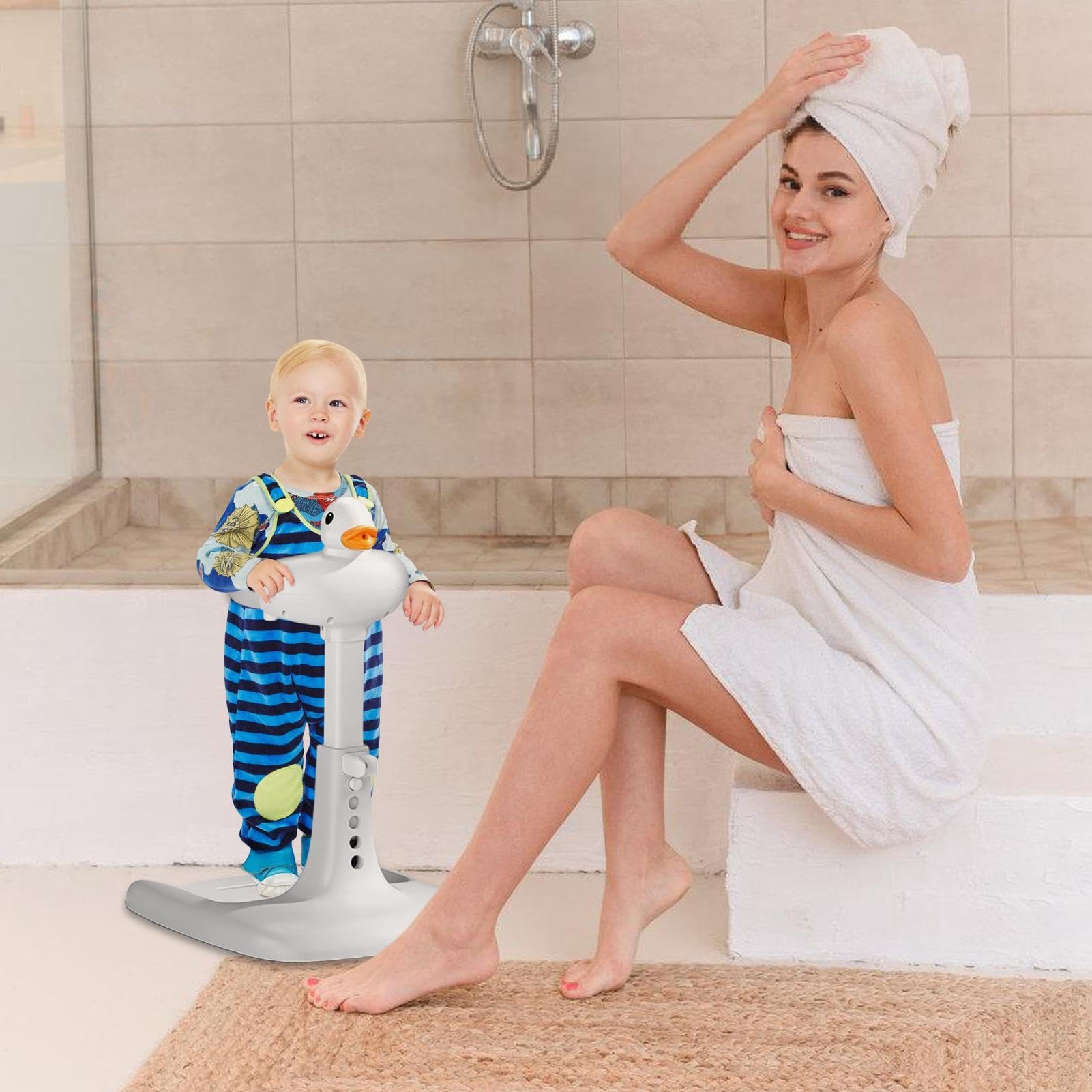 Supporto Pieghevole Antiscivolo Per Vasca Da Bagno – Regolabile In Altezza Per Bambini Da 6 A 18 Mesi