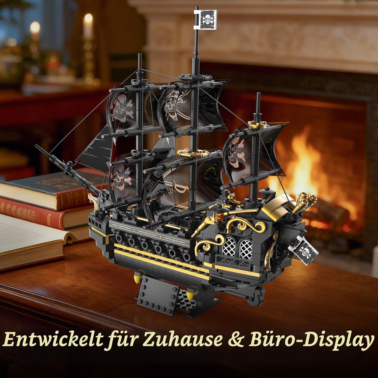 Piratenschiff Bausteine Set, 801 Teile Piraten Schiff Modell Bausatz
