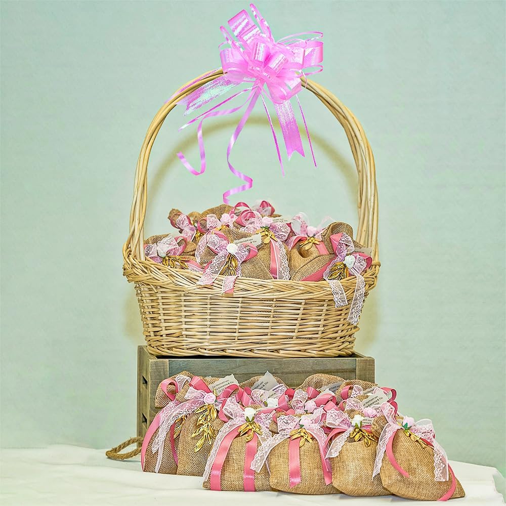 Big Bow for Present - Iridescent Pink Bows for Gift Wrapping, Gifts Baskets, Women, Party, Valentines Day, and More(6 inches, 10 PCS) - Image 5