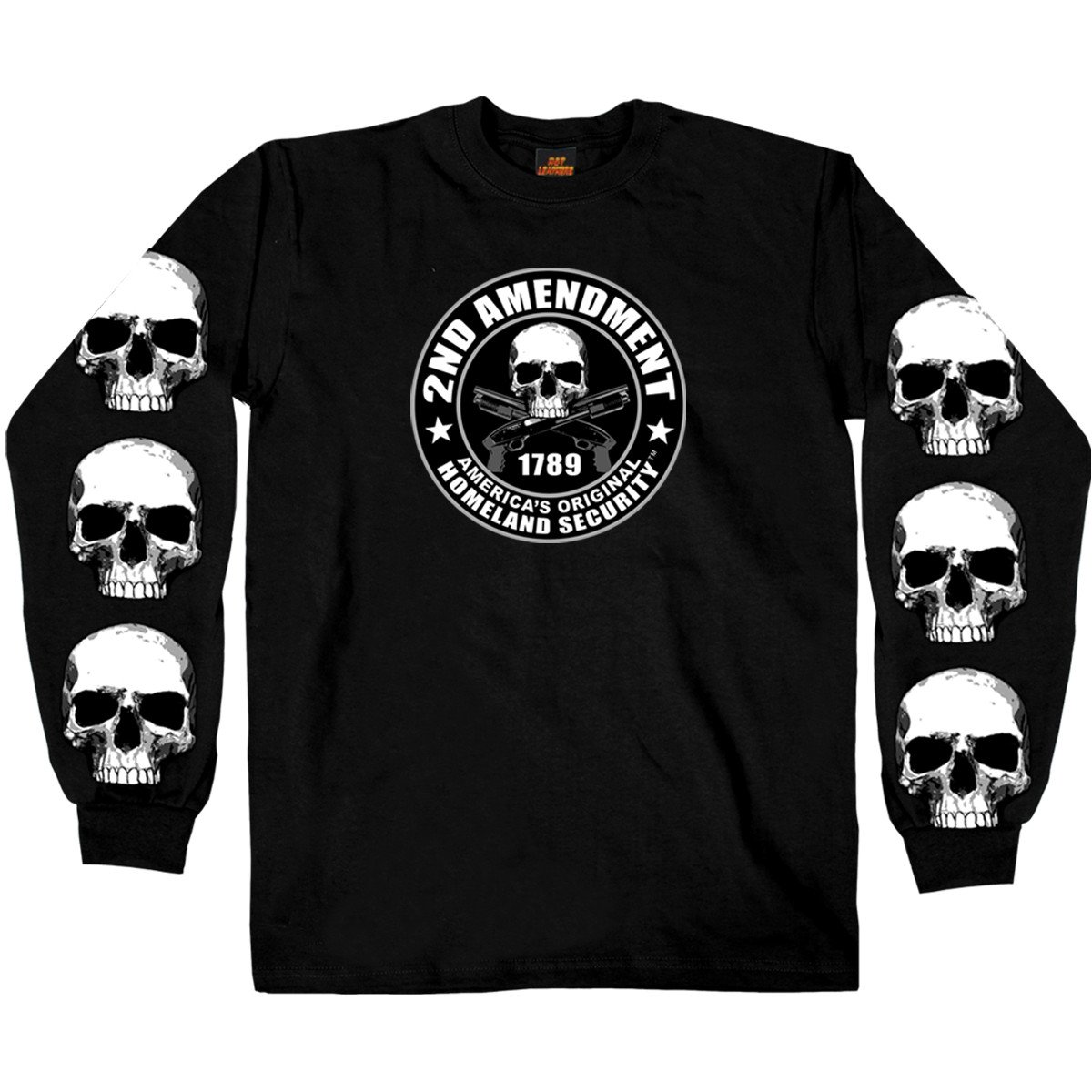 Hot Leathers Men's 2nd Amendment Long Sleeve Shirt