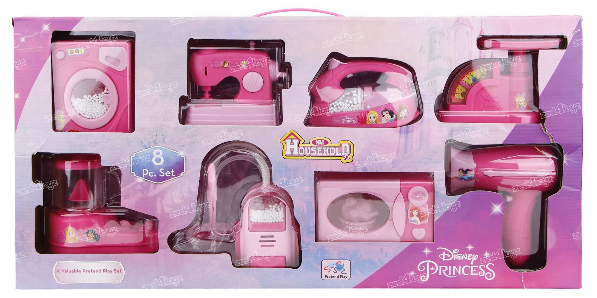 Zest 4 Toyz Household Set for Kids with Realistic Sounds Battery Operated 8 Pieces Pretend Play Set Home Appliances Toys for Boys and Girls Multicolor (Battery not Included)