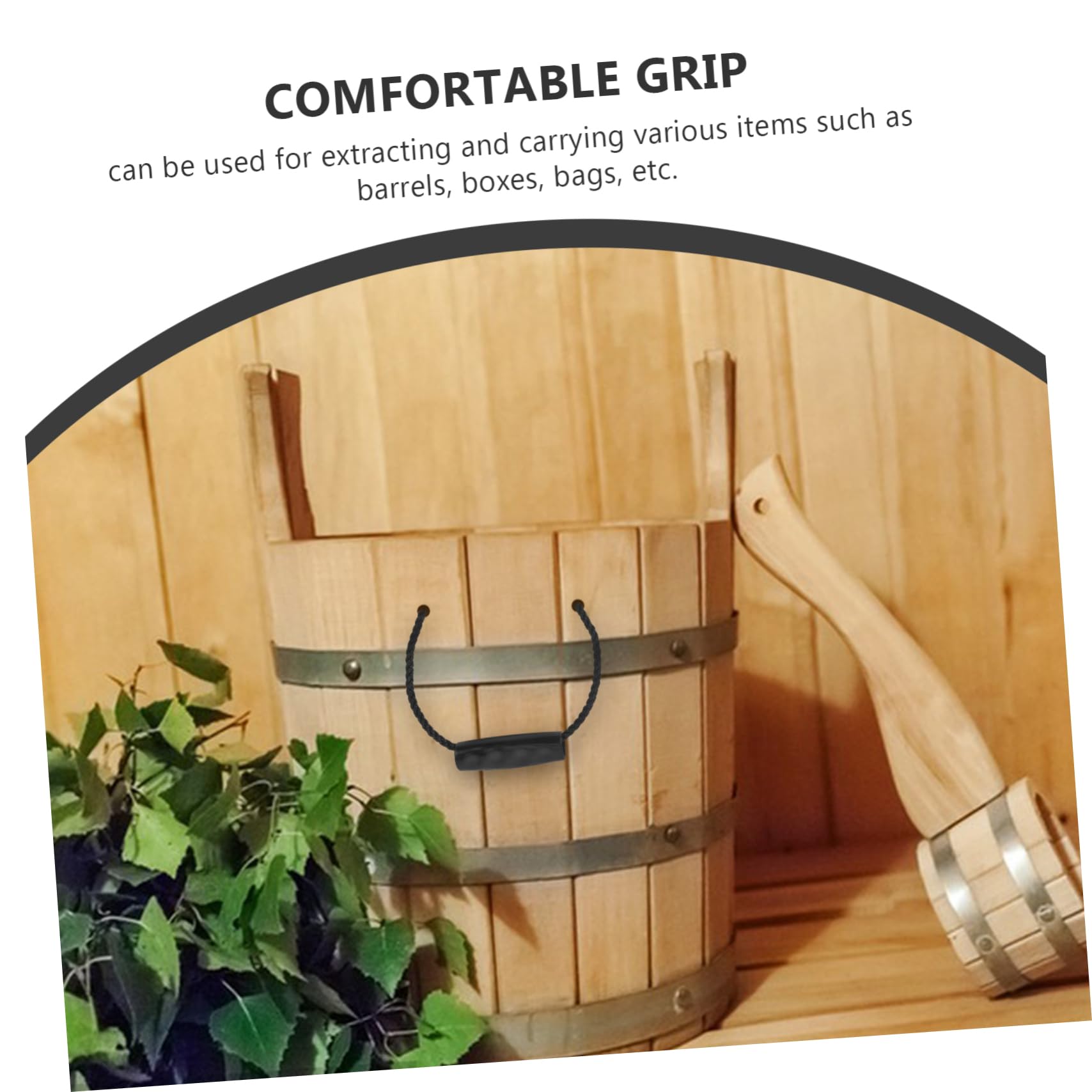 STOBAZA 2pcs Barrel Rope Replacement Rope Bucket Handle Pail Supply Replaceable Bucket Grip Rope Replacement Bucket Handle Wear-resistant Bucket Handle DIY Rope Handle Retro Pail Handle