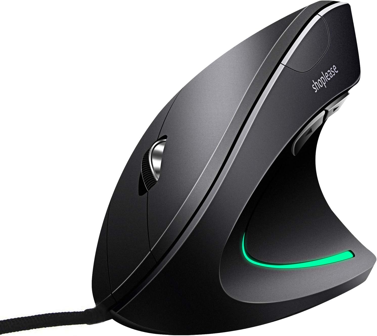 Wired Vertical Mouse, Optical Ergonomic Mouse with 4 Adjustable 800/1200/2000/3200, 5 Buttons USB Computer Mouse, Better for Large and Medium Sized Hands