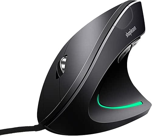 Wired Vertical Mouse, Optical Ergonomic Mouse with 4 Adjustable 800/1200/2000/3200,
