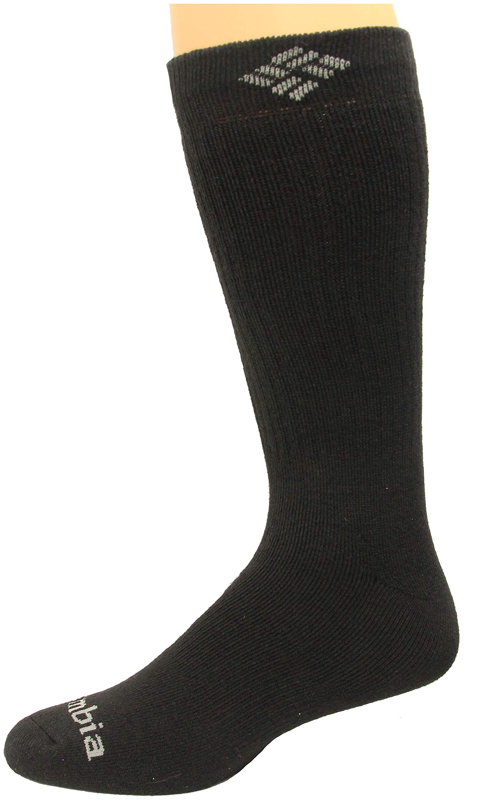 ColumbiaBlack Men's Wool Cushioned Crew Extended Sizes 2-Pair Socks, 13-15 US