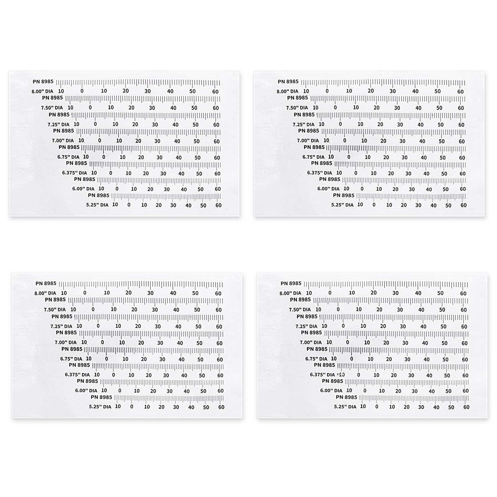 4Pcs 8985 Harmonic Balancer Timing Tape for Engines, 5.25" to 8.00", Stickers for Ensuring Ignition Timing