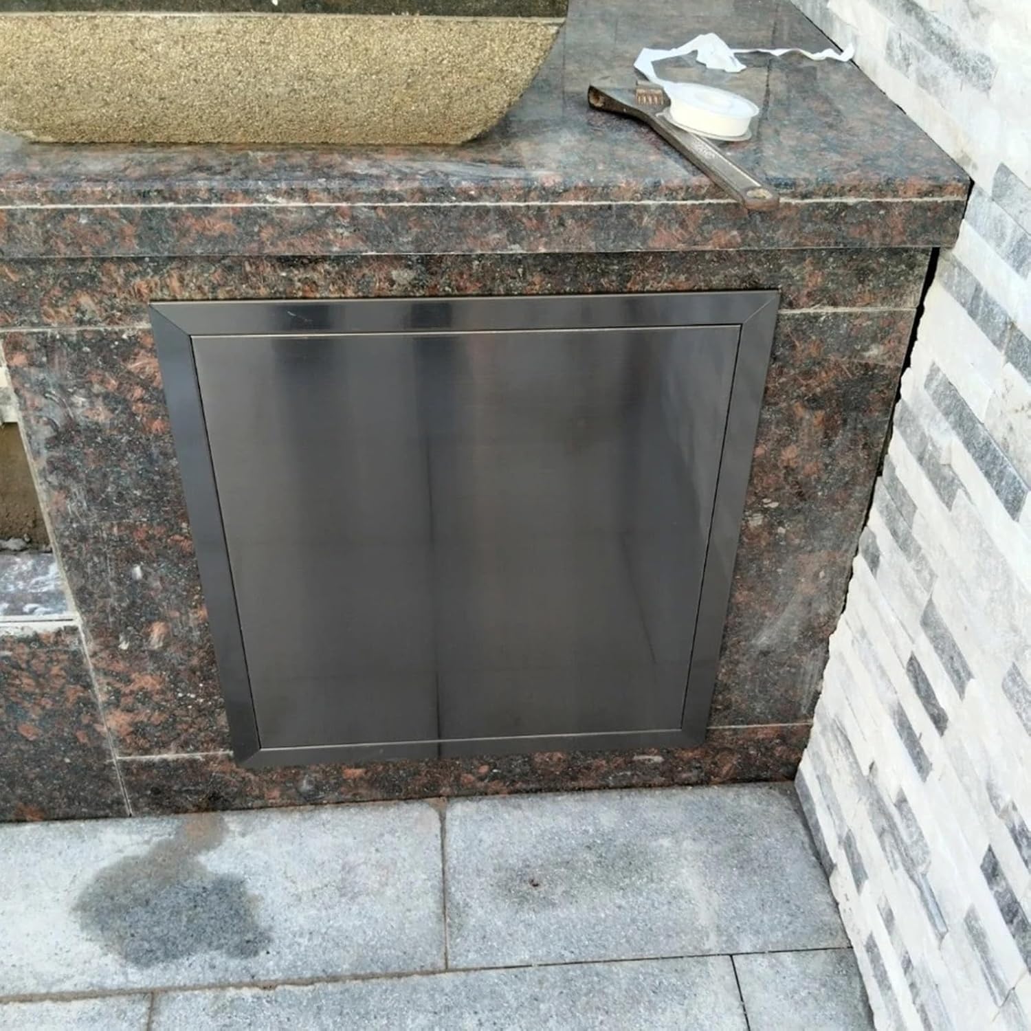 Sportello Ispezione Pannello Di Accesso In Acciaio Inossidabile Apribile A Pressione, Sportello Di Accesso Per Soffitto E Parete, Copertura Di Sportello Di Ispezione(20x20cm/7.9x7.9in)
