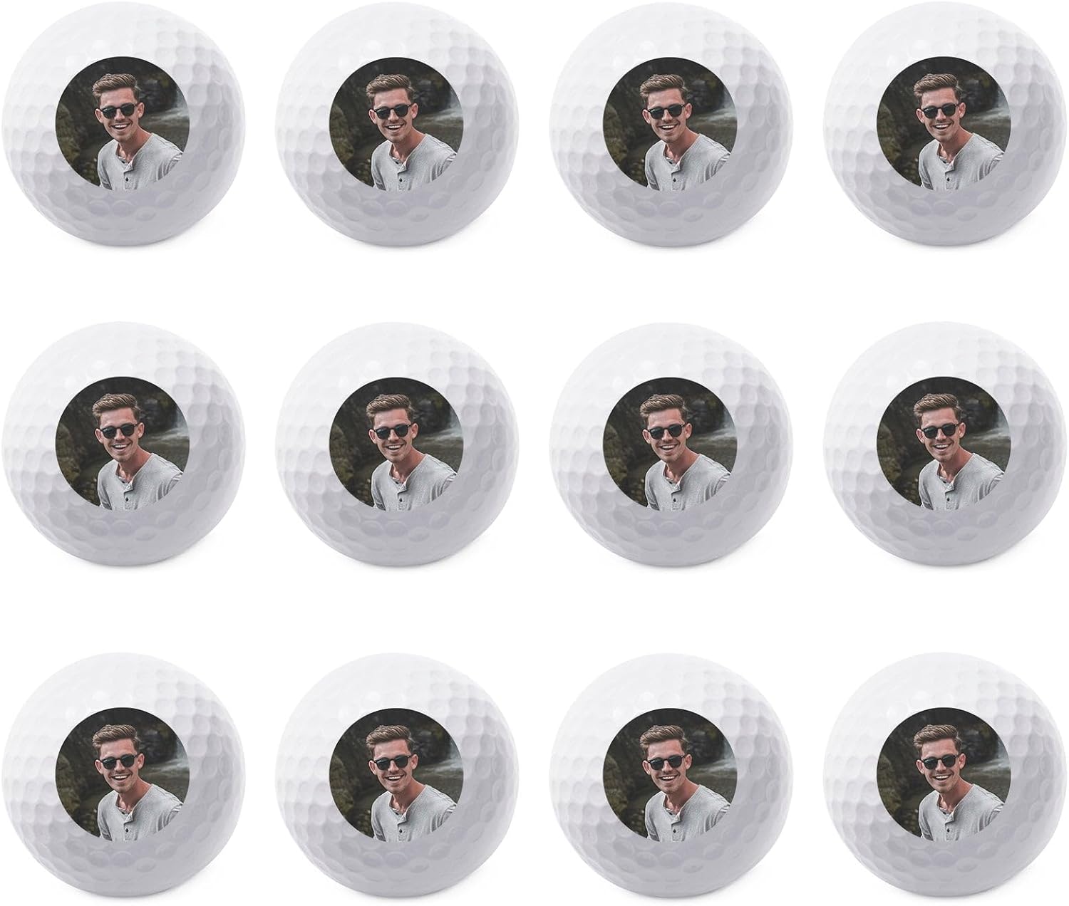 TeesAndTankYou Custom Photo Personalized Golf Ball - Novelty Gift for Men Golfers and Dad