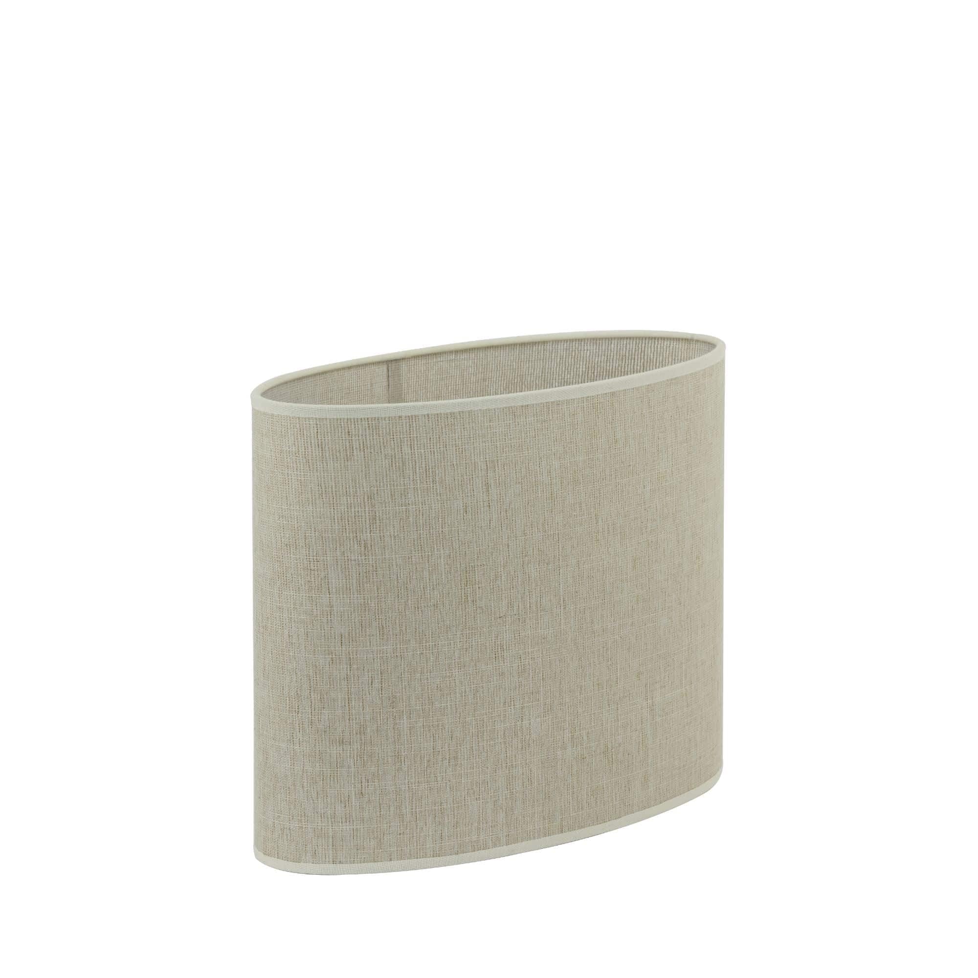 Light & Living Lampenschirm Oval Breska - Perle Weiß - 38x17.5x28cm | Oval - Modern - Textilien