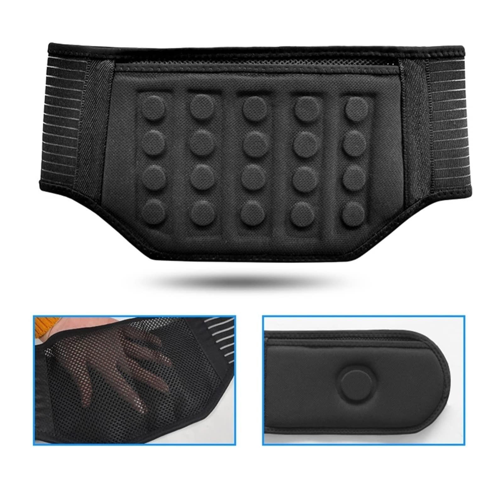 Faja Lumbar Cinturón De Soporte Lumbar con Terapia Magnética Autocalentable Y 21 Imanes Que Liberan Calor Cinturón Apoyo Lumbar(XL)