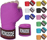 Vista 29 de Ringside Mexican Style Boxing Hand Wraps (Pairs) - 180" Semi-Elastic Cotton Blend Wrist Support with Thumb Loop for MMA, Muay Thai, Kickboxing