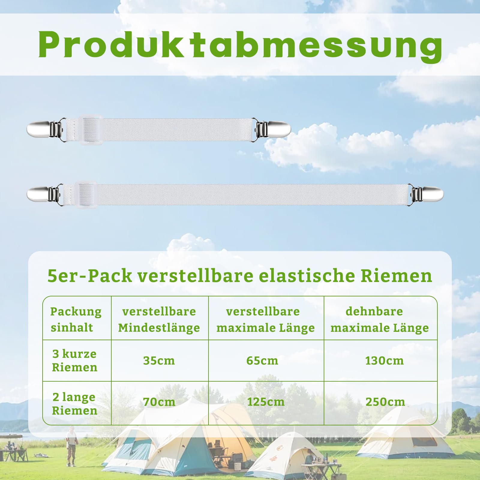 Tischdeckenklammern 5 Stück | Edelstahl Für Picknick & Garten
