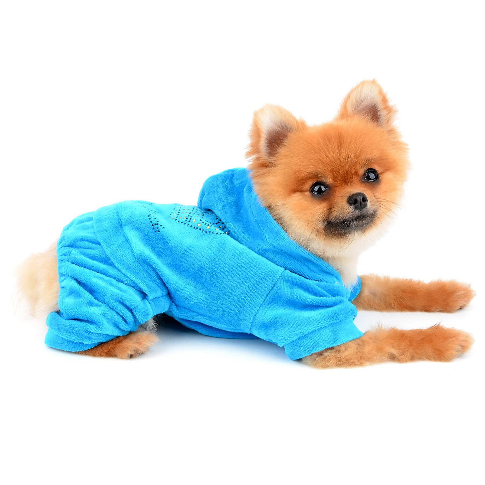 Smalllee_lucky_store Jumpsuit Für Kleine Hunde/Katzen – Denim-Optik, Mit Fliege, Kariert, Größe M