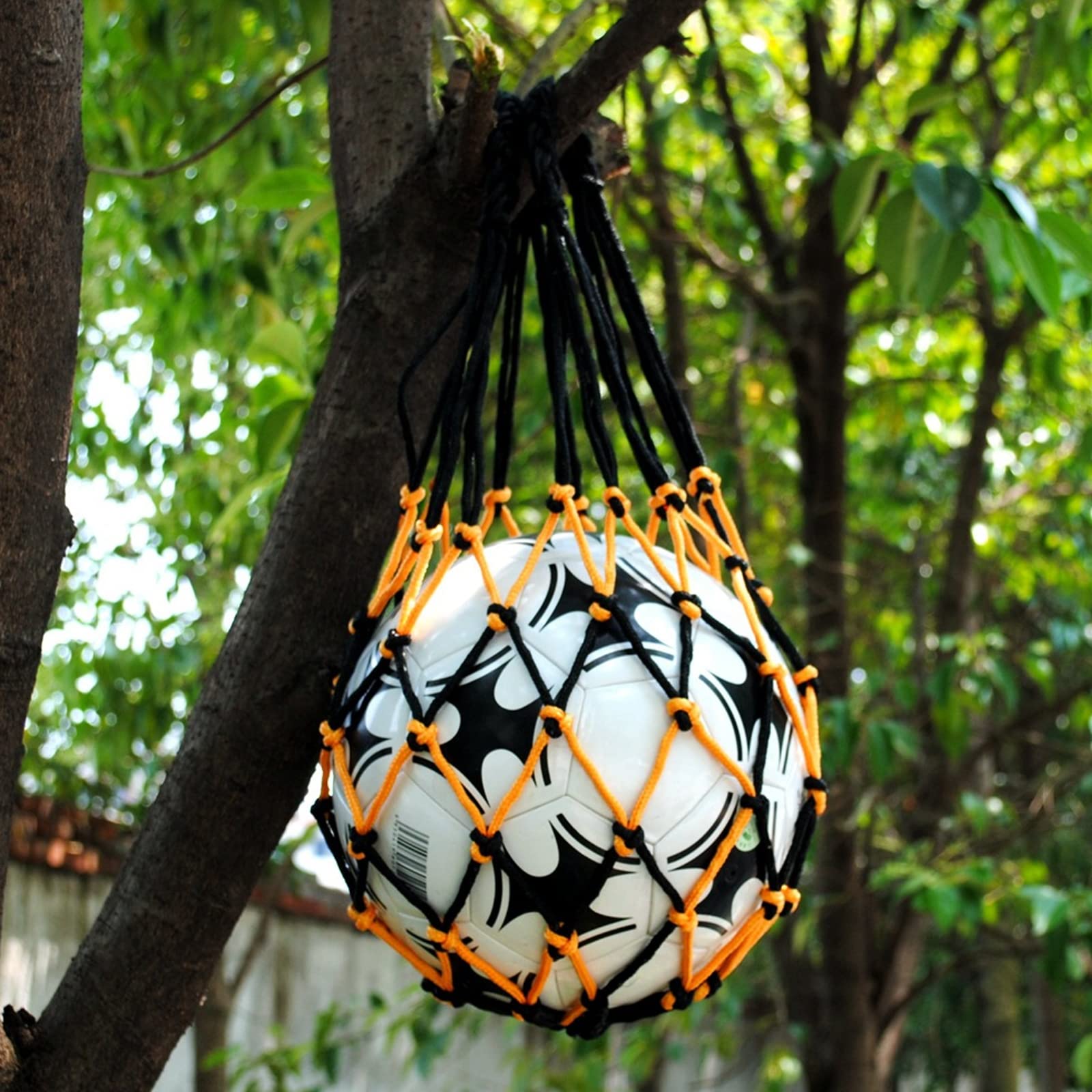 Red portátil para pelotas de fútbol, juego de 2 con bolsa y cordón