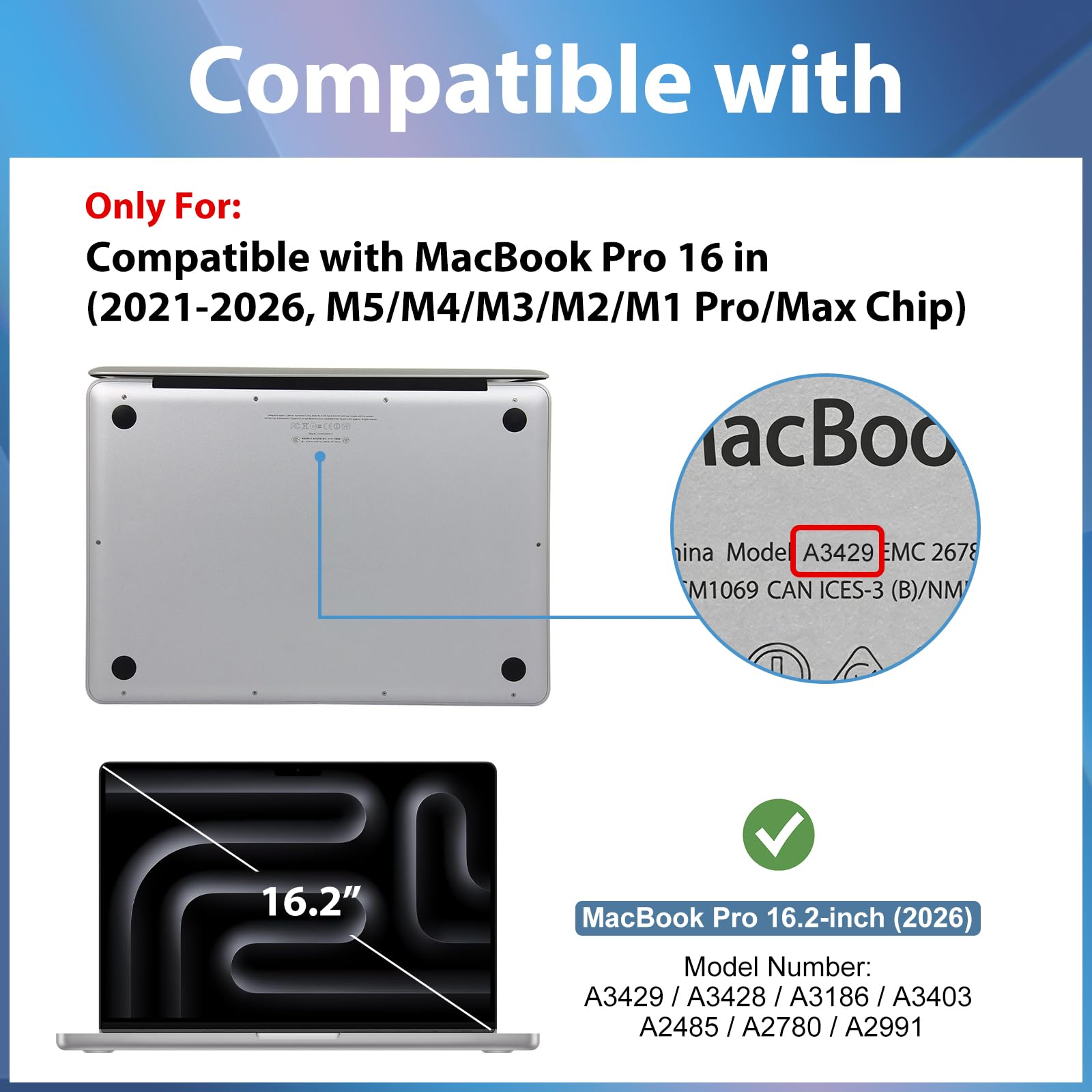 ProCase [2枚セット] MacBook Pro 16インチ 強化ガラスフィルム 2枚セット 2026-2021年モデル M5/M4/M3/M2/M1用 スクリーンプロテクター 9H硬度 MacBook Pro 16インチノートパソコン用、耐傷、指紋防止、HDクリア