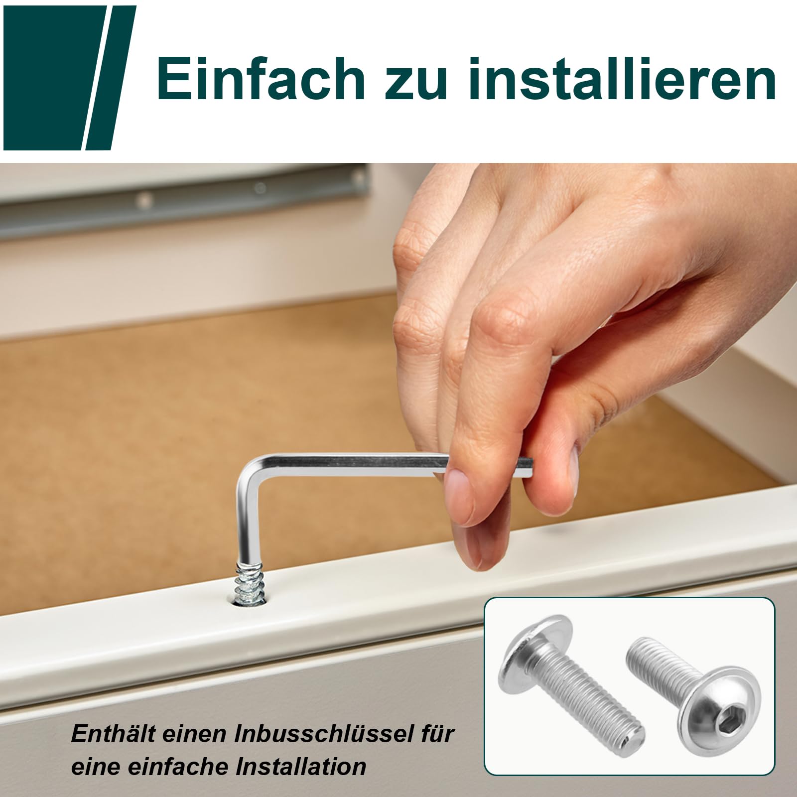 M5 Schrauben Set - 25 Stück Edelstahl Schrauben Mit Innensechskant