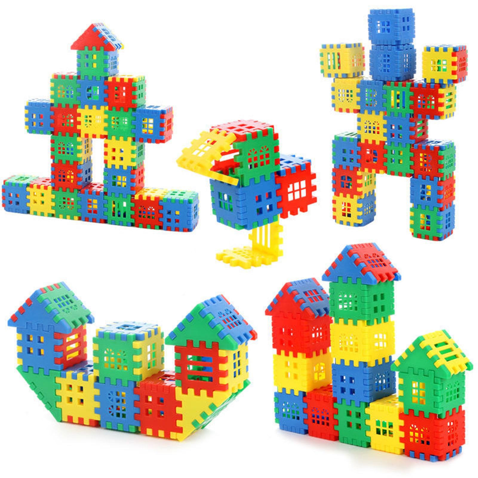 Blocs De Construction Gaufrés Emboîtables (lot 50/100/150) – Jouet éducatif Montessori 3-8 Ans