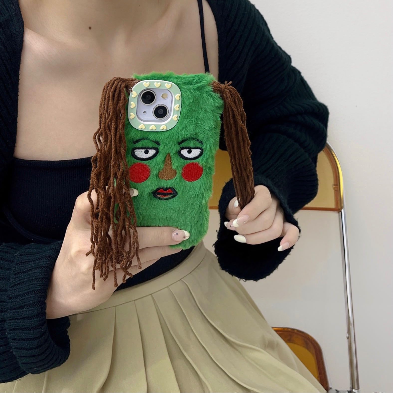 Amazon.com: LMA Ugly Phone Cases Compatible with iPhone 13 Weird Plush DIY  Case Compatible with iPhone 13(Green) : Cell Phones & Accessories