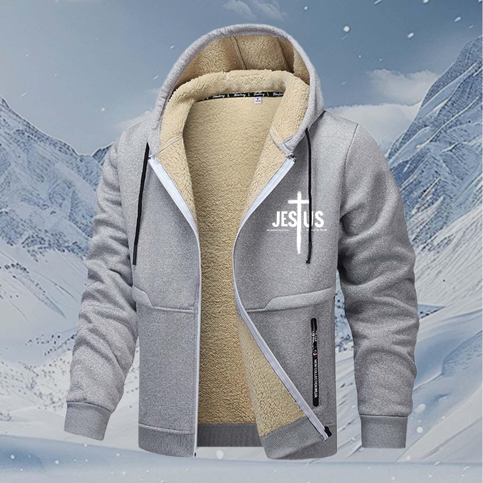 Générique Męska bluza z kapturem bawełniana bluza z kapturem kangur bluza z kapturem ciepła gruba podszewka polar wygodna jesienno-zimowa sport A115