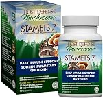 Host Defense Stamets 7 Capsules de mélange de champignons – Soutien immunitaire & Supplément antioxydant – 1,000 mg Potence, 30 Capsules végétariennes, 15 Fourniture de jour