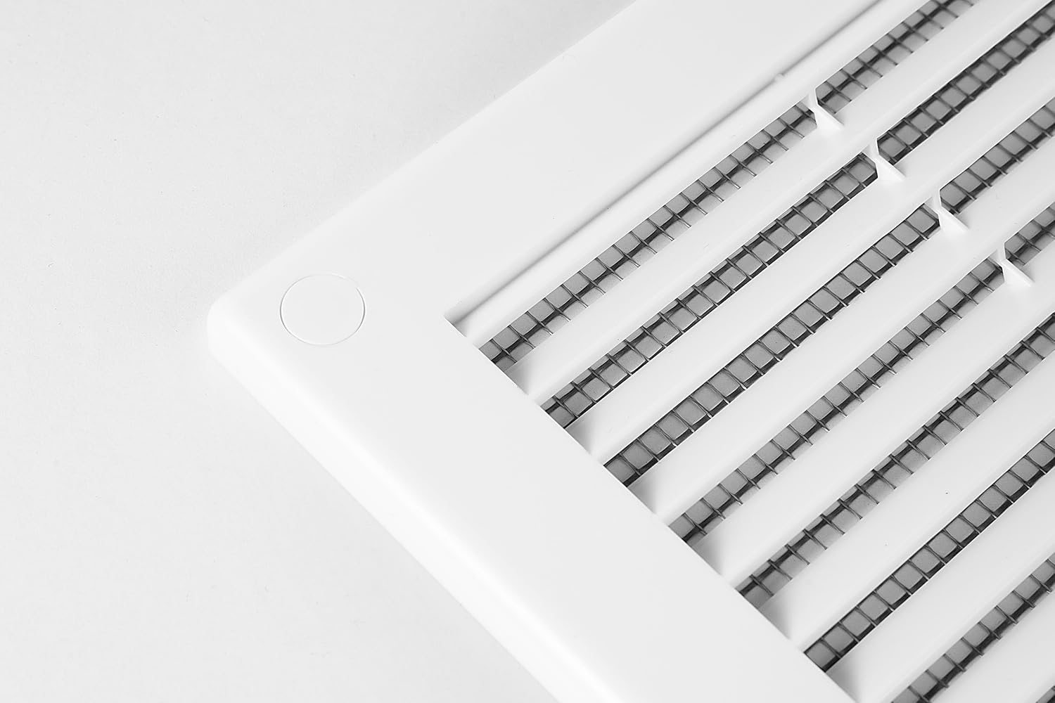 Awenta 4" x 11" Inch Rectangular Plastic White Ventilation Grille with Mesh - Intake, Exhaust, Dryer Soffit Air Vent Cap - HVAC Ceiling Register Vent Cover - Crawl Space Exhaust Wall Vent Hose