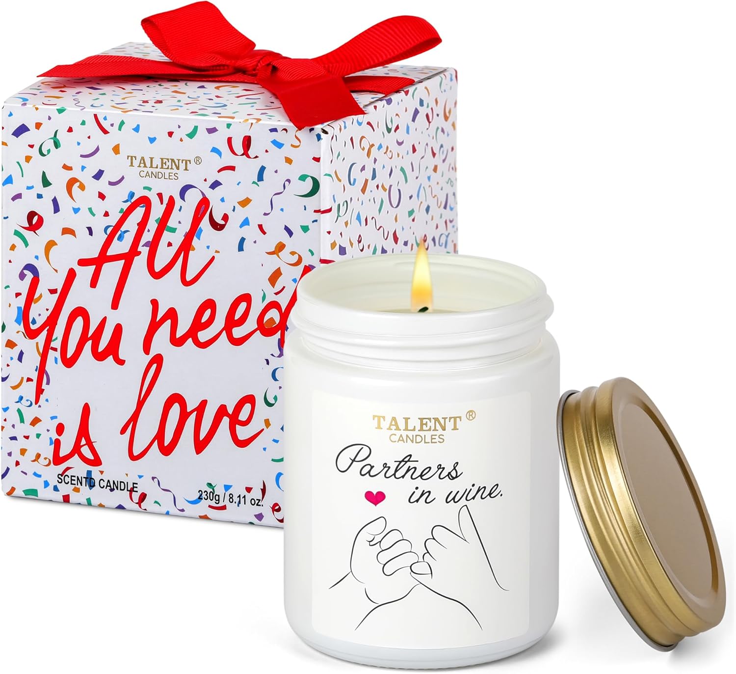 Best Friend Candle - Friend Gift for Women - Scented Candle Funny Birthday Gifts for Women Men - Christmas Friendship Gift - Champagne Cassis & Honey Scented Candles Gifts