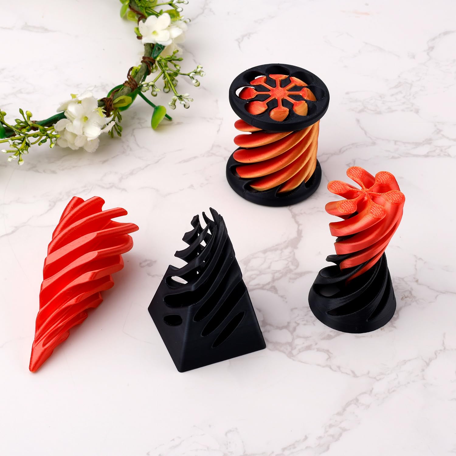 3pcs Cone Pass Through Sculpture, 3D Impossible Rotating Pyramid Pass Through Sculpture Passthrough Sculpture Desktop Spiral Cone Fidget Toys for Desktop Decoration Souvenir Gift - Image 3