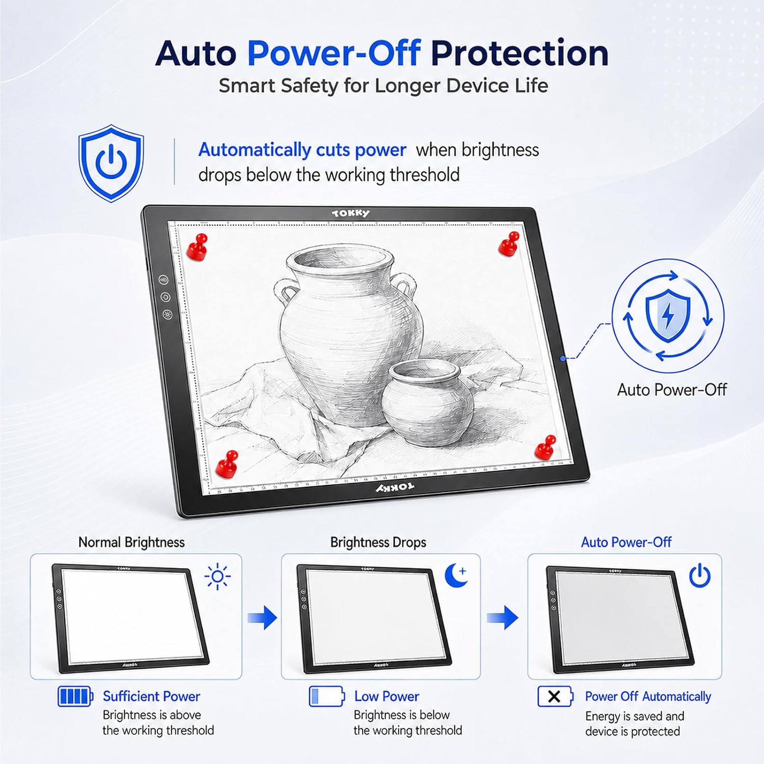 Rechargeable A3 Light Table for Diamond Painting with 8 Adjustable Stand
