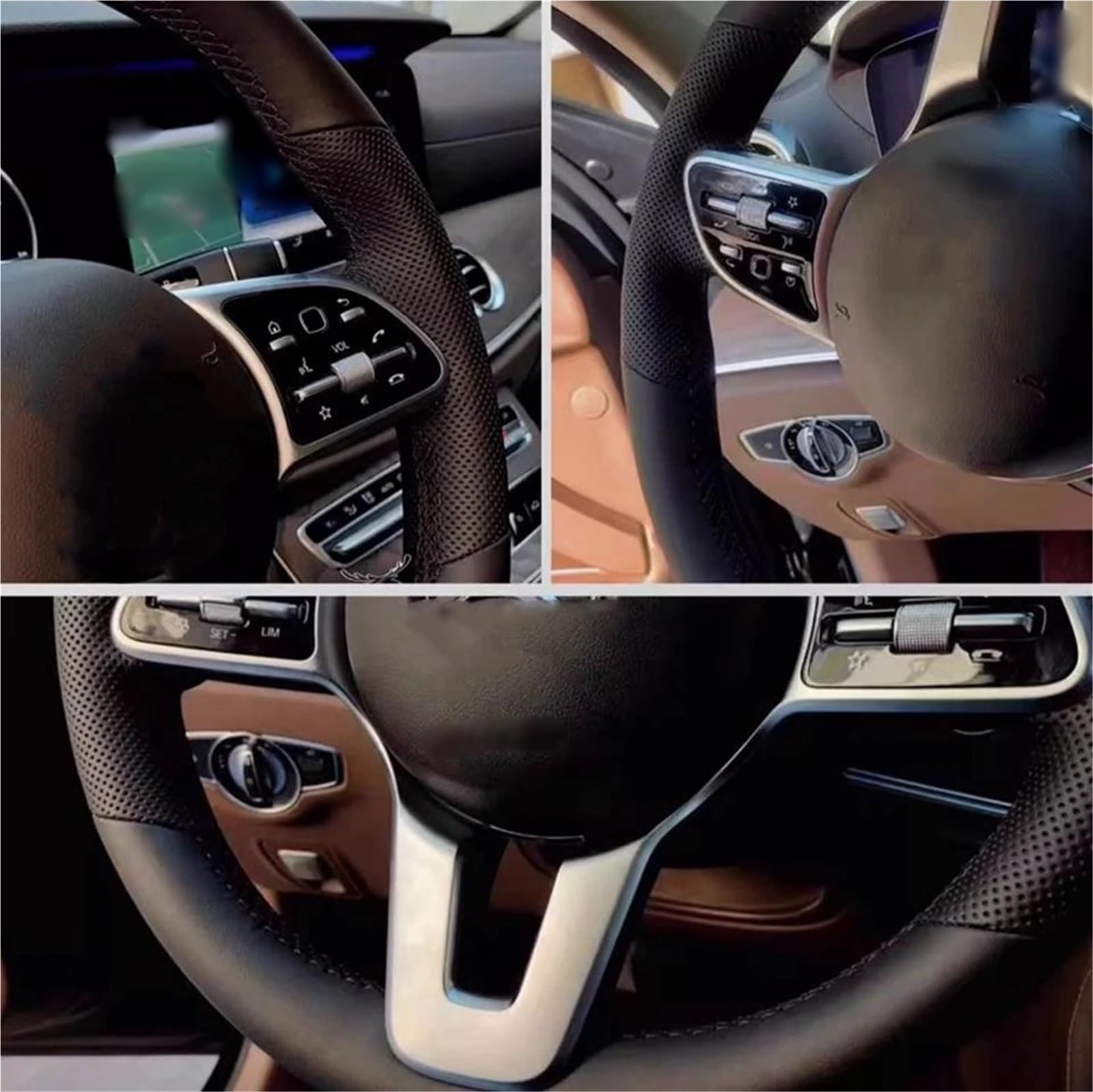 Protector para Volante De Coche para Renault para Scenic 2 para Grand para para Kangoo para Megane 2002-2013(3 Colors thread3)