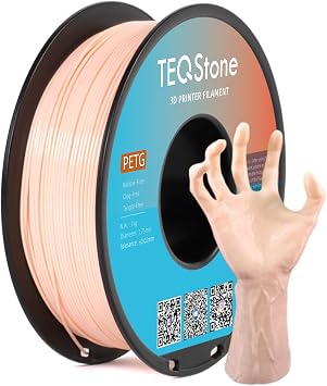 PETG Filament 1.75mm Light Skin Color 1KG Spool, Consistent Diameter +/-0.02mm 3D Printer Filament Vacuum Packaging