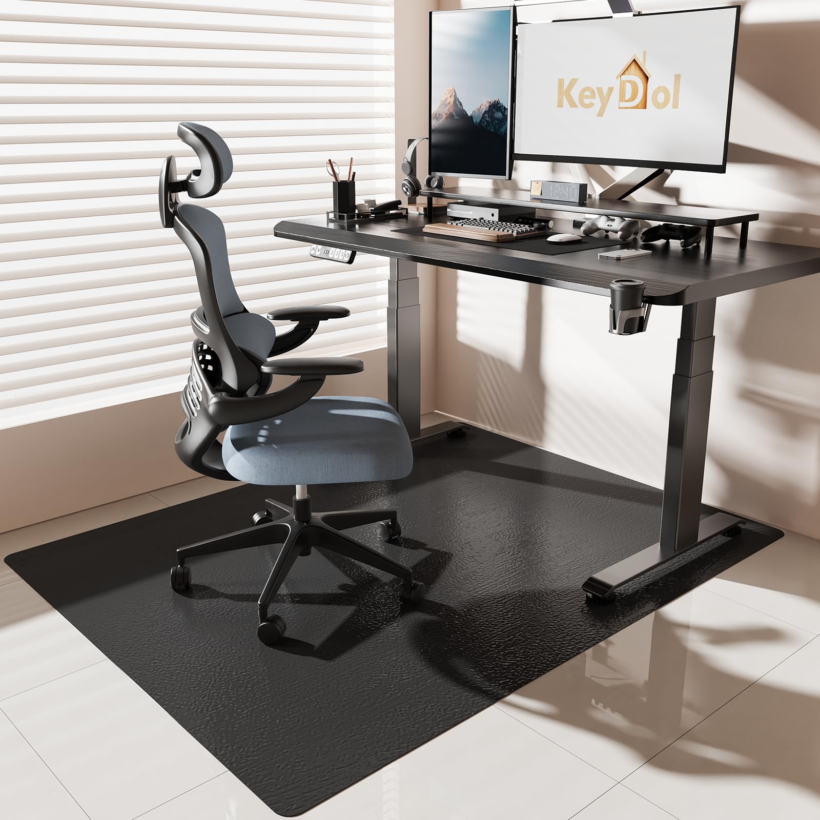 2 0mm 50x 60 Extra Thick Heavy Duty Chair Mat for Hardwood Floors PVC Office Chair Floor Protector