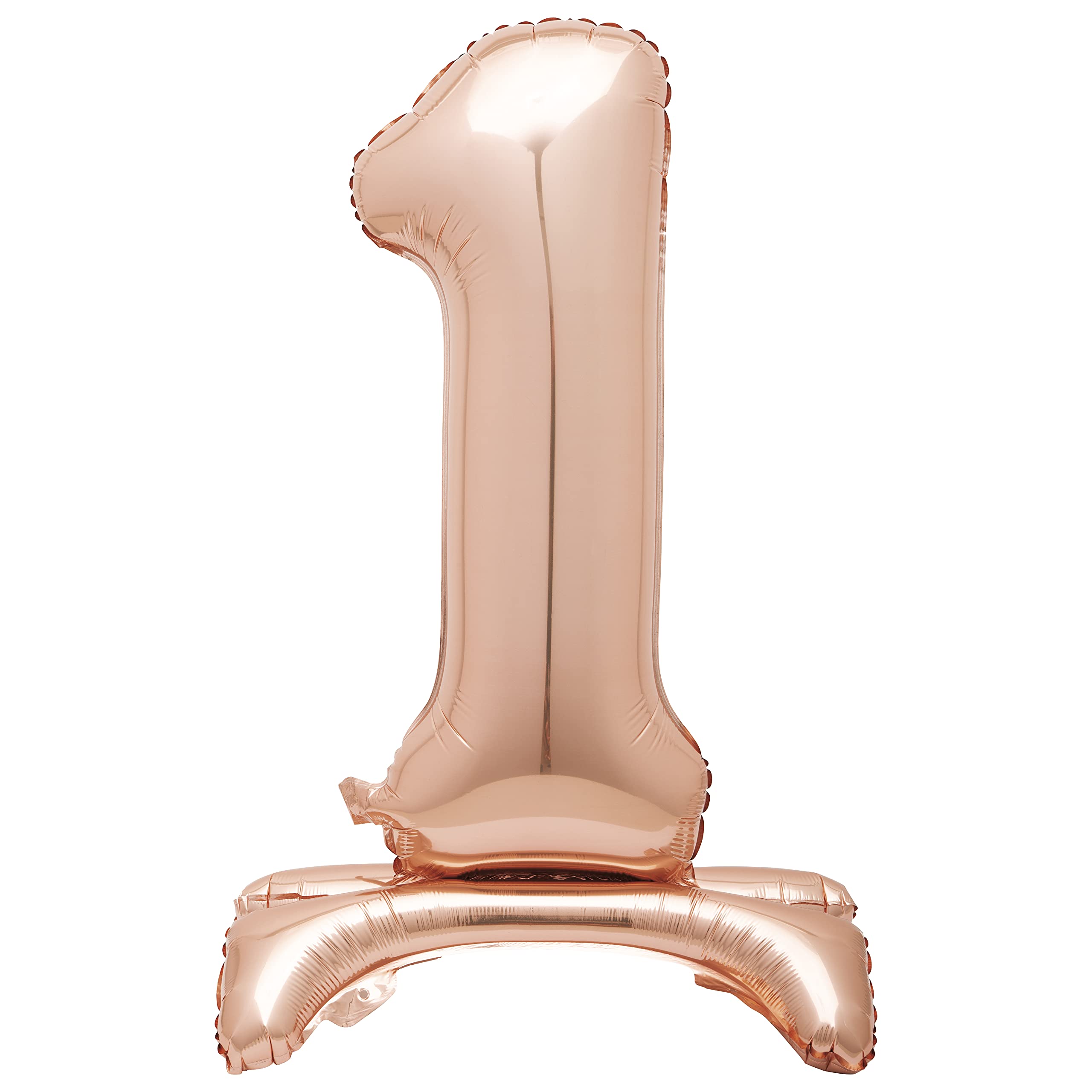1 - Shaped Rose Gold Foil Balloon (76cm) - Stunning Free-Standing Party Decor - Perfect for Memorable Milestone Events - 1 Pc