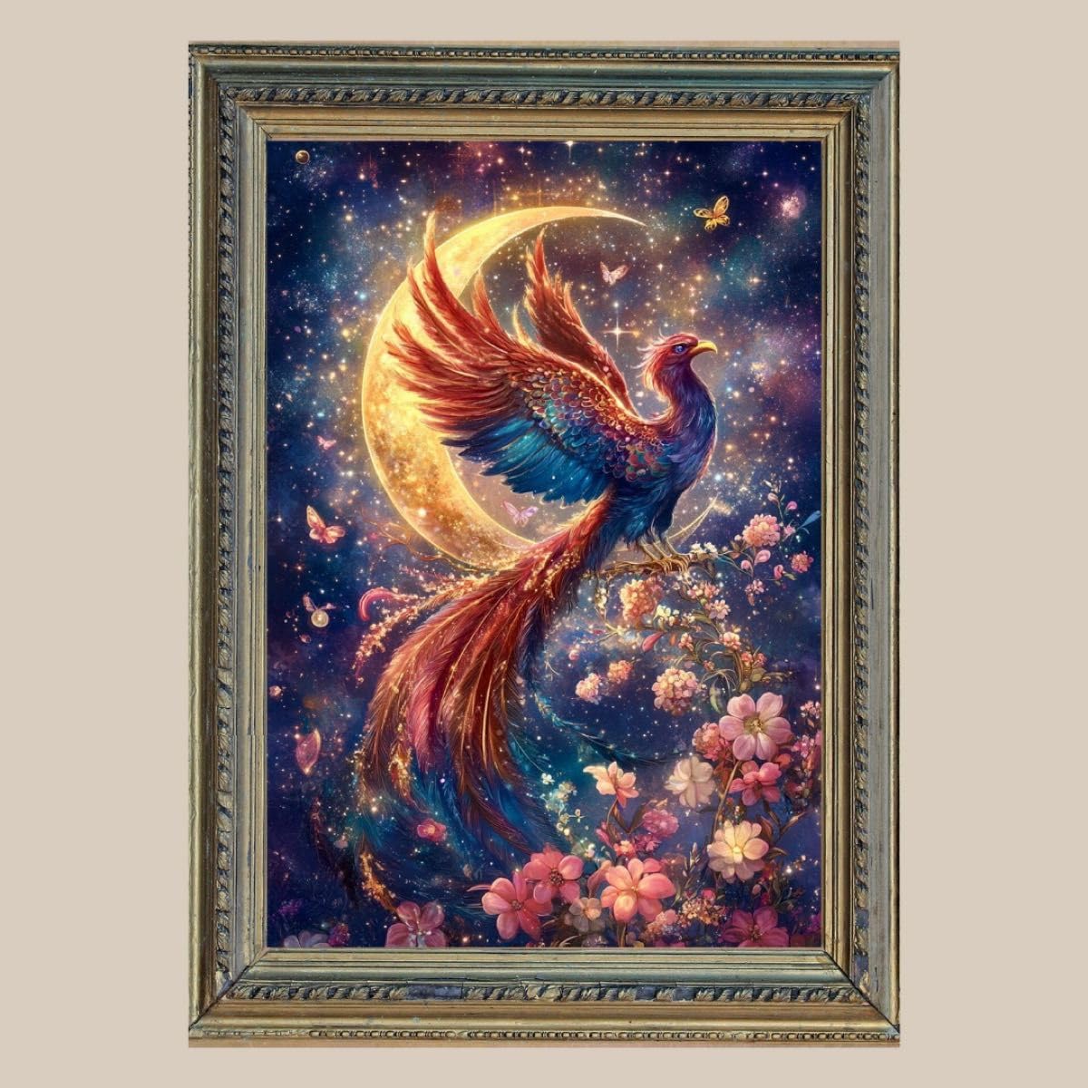 Amazon.co.jp: 豊かさと幸福☆ 鳳凰 ☆ No.61 風水絵画風 アート 2L