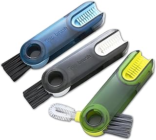 Cleaning Tools Pack - Three Eco-Conscious Brushes for Multi-Surface Use Including Bottles, Cups, and Kitchen Accessories, Featuring Strong, Reusable Materials Designed for Daily Use