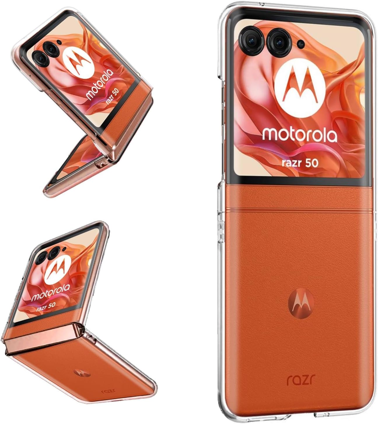Crystal Clear Case for Motorola Razr 2024/Razr 50, Ultra Thin Hard PC All-Inclusive Anti-Scratch Shockproof Protective Phone Case for Motorola Razr 2024, Transparent