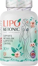 Lipoketonic Capsules | Ketogenic Diet | L-Carnitine 500 mg + Green Tea Extract 200 mg | Metabolism Support | With Gymnema Sylvestre, Rodhiola Rosea, CLA | 30 Capsules