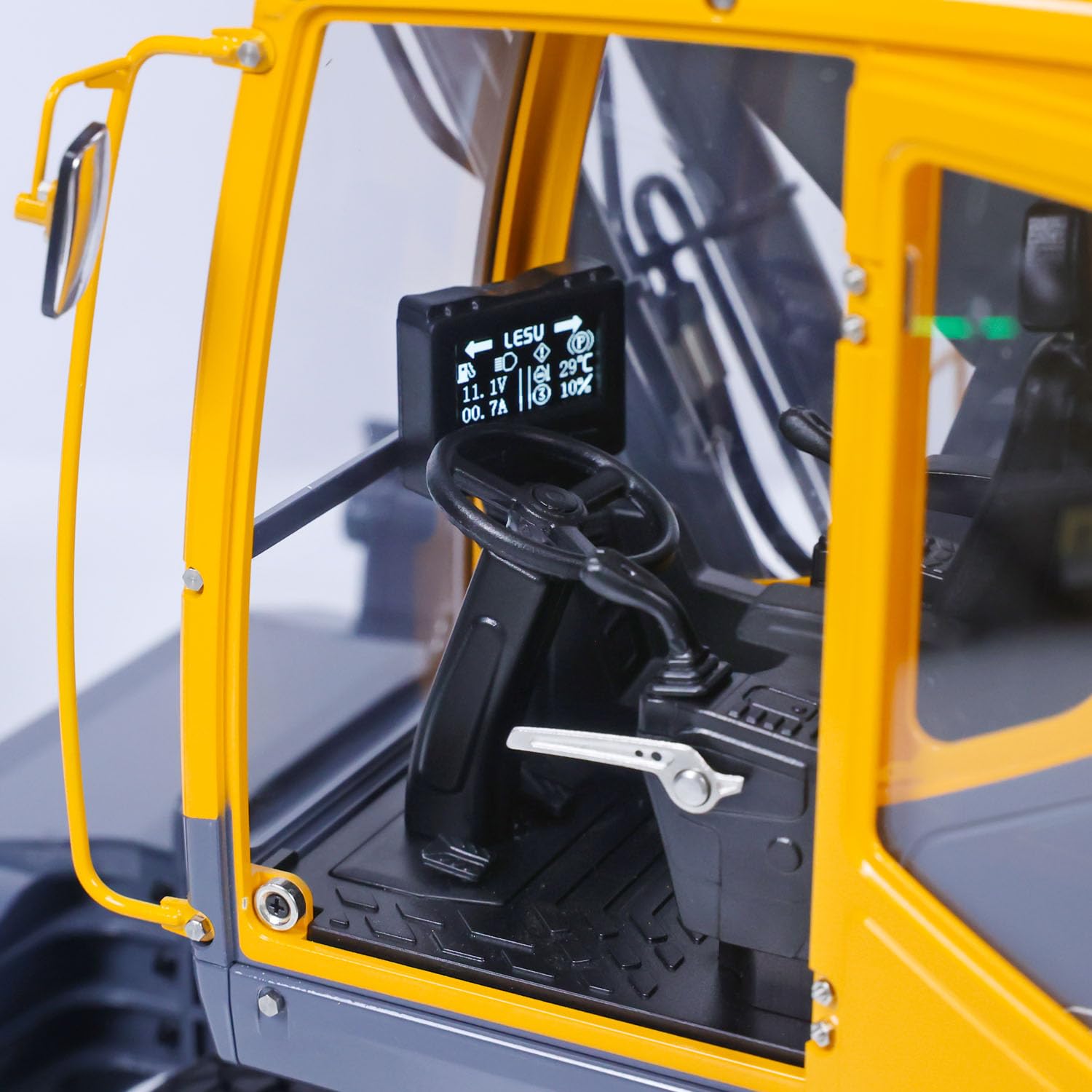LESU Excavatrice hydraulique à roues 1/14 RC pour contrôleur PL18EV Aoue ET30H LCD en métal à montage fixe