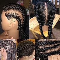 Vista 6 de Cabeza de maniquí con cabello 100% real, cosmetología, cabeza de muñeca, peluquero, práctica de peinado, cabeza de entrenamiento con soporte