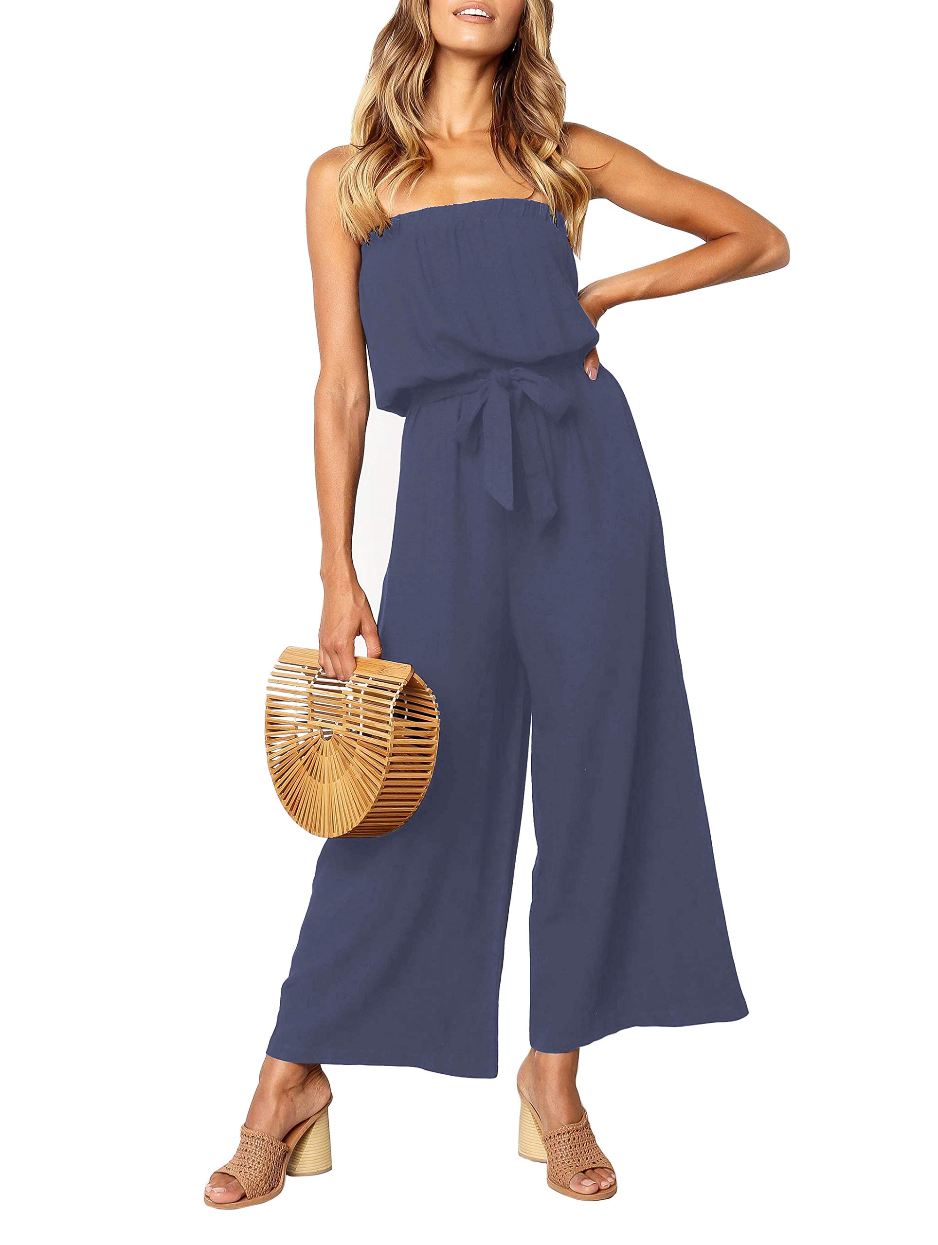 strapless casual jumpsuit