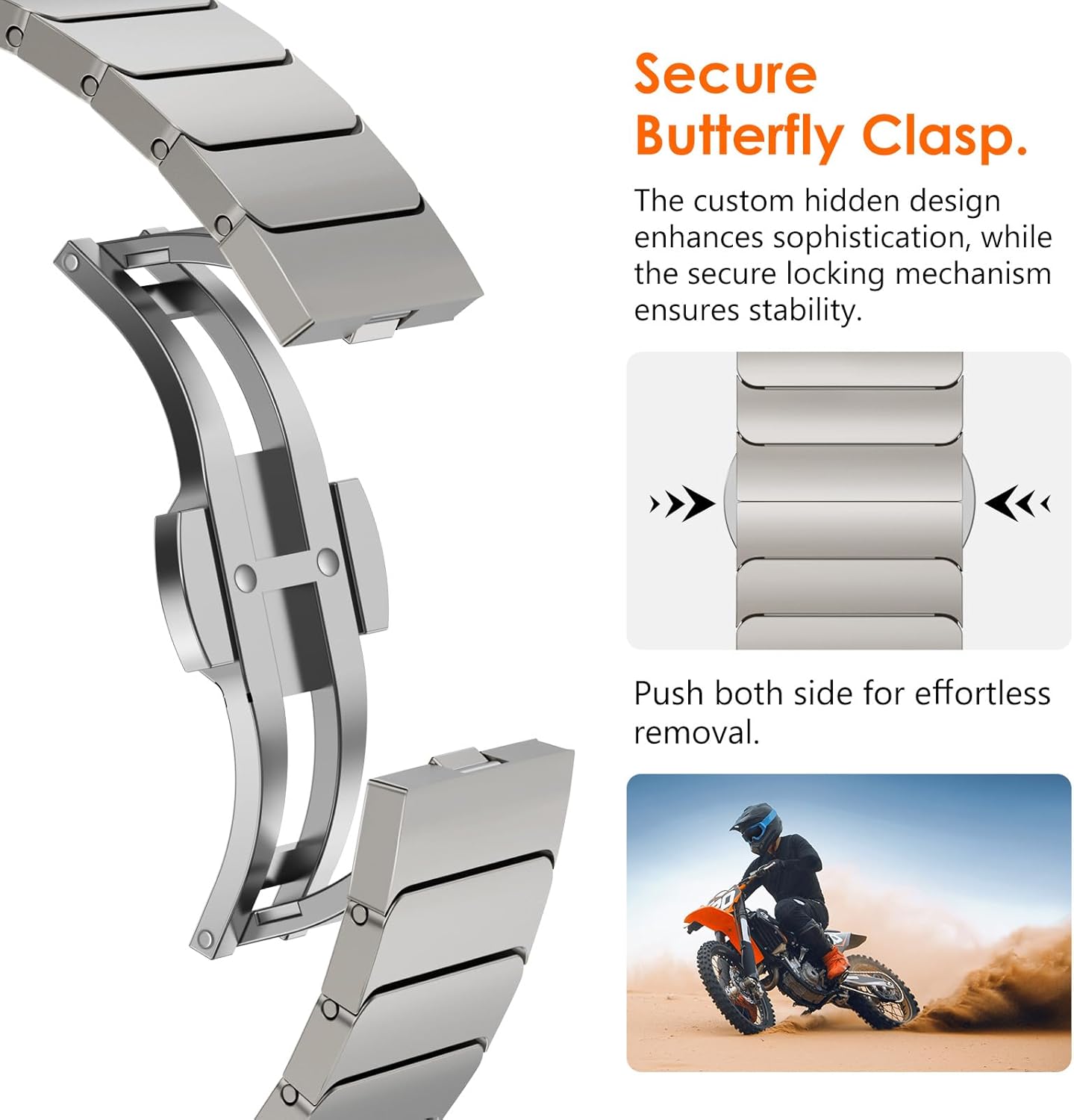 NewWays Titanium & Stainless Steel Link Bracelet for Apple Watch Band Ultra 3 2 1 Band 49mm Series11 10 46mm 42mm 45mm 44mm 41mm 40mm 38mm Series 3-11