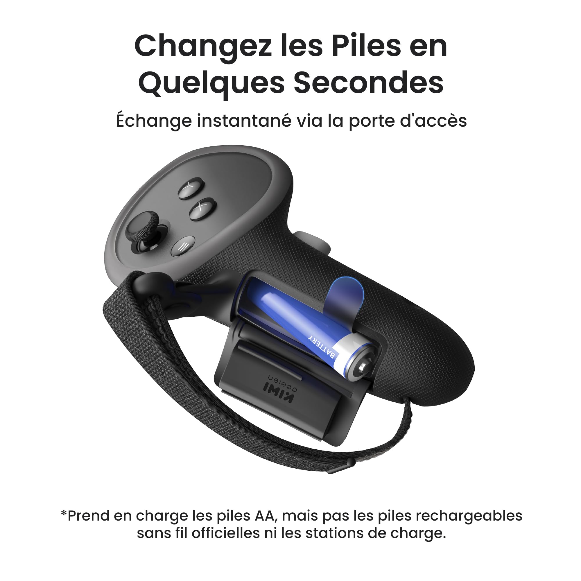 KIWI design G4 Pro Poignées de Manette Compatibles avec Meta Quest 3/3S, Accréditées par Meta